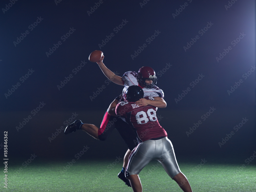 American football players in action American football players in action