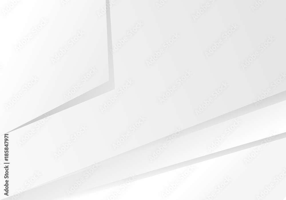 Abstract White and gray color technology modern futuristic background, vector illustration