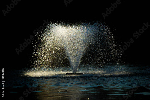 Fountain with black background 