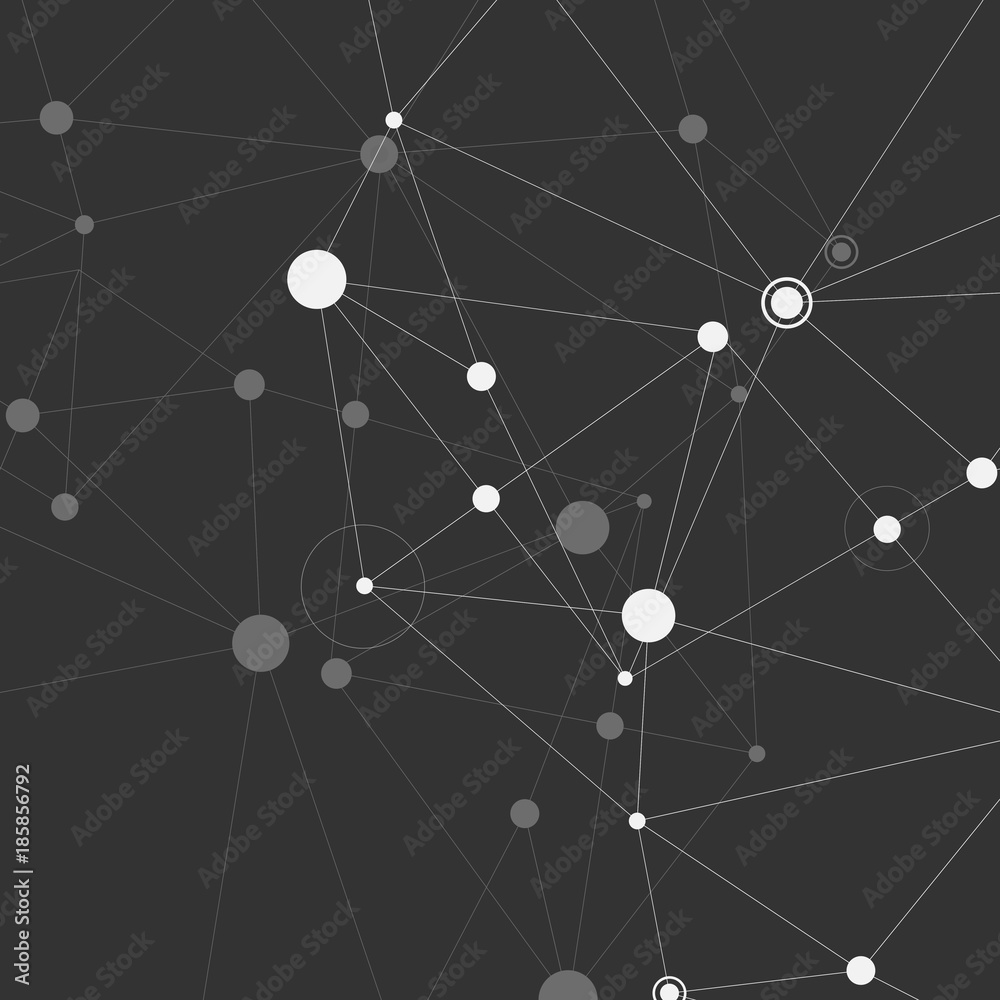 Abtract background with connected line and dots Abtract background with connected line and dots