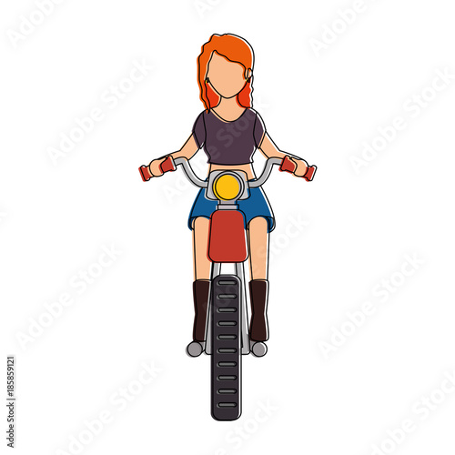 sexy motorcyclist avatar character