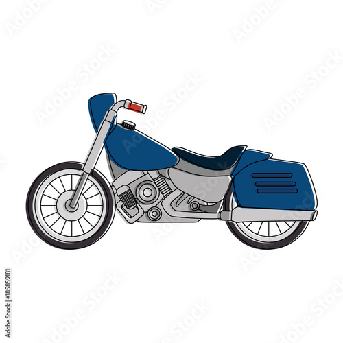 classic motorcycle vehicle icon