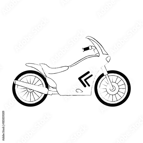 classic motorcycle vehicle icon
