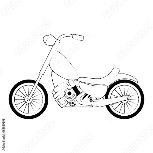 classic motorcycle vehicle icon