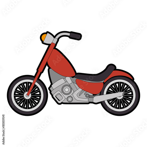 classic motorcycle vehicle icon