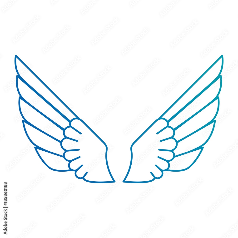 Obraz premium wings emblem isolated icon