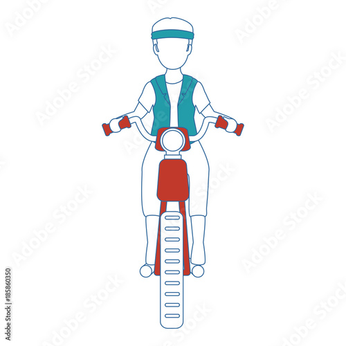 rough motorcyclist avatar character