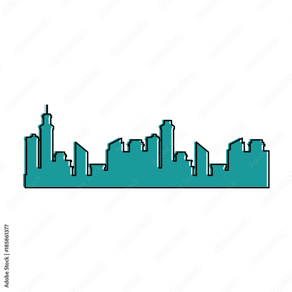 buildings cityscape silhouette icon