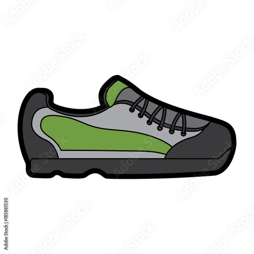 sport shoe fashion accessory icon vector illustration