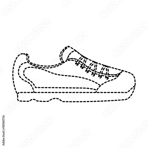 sport shoe fashion accessory icon vector illustration