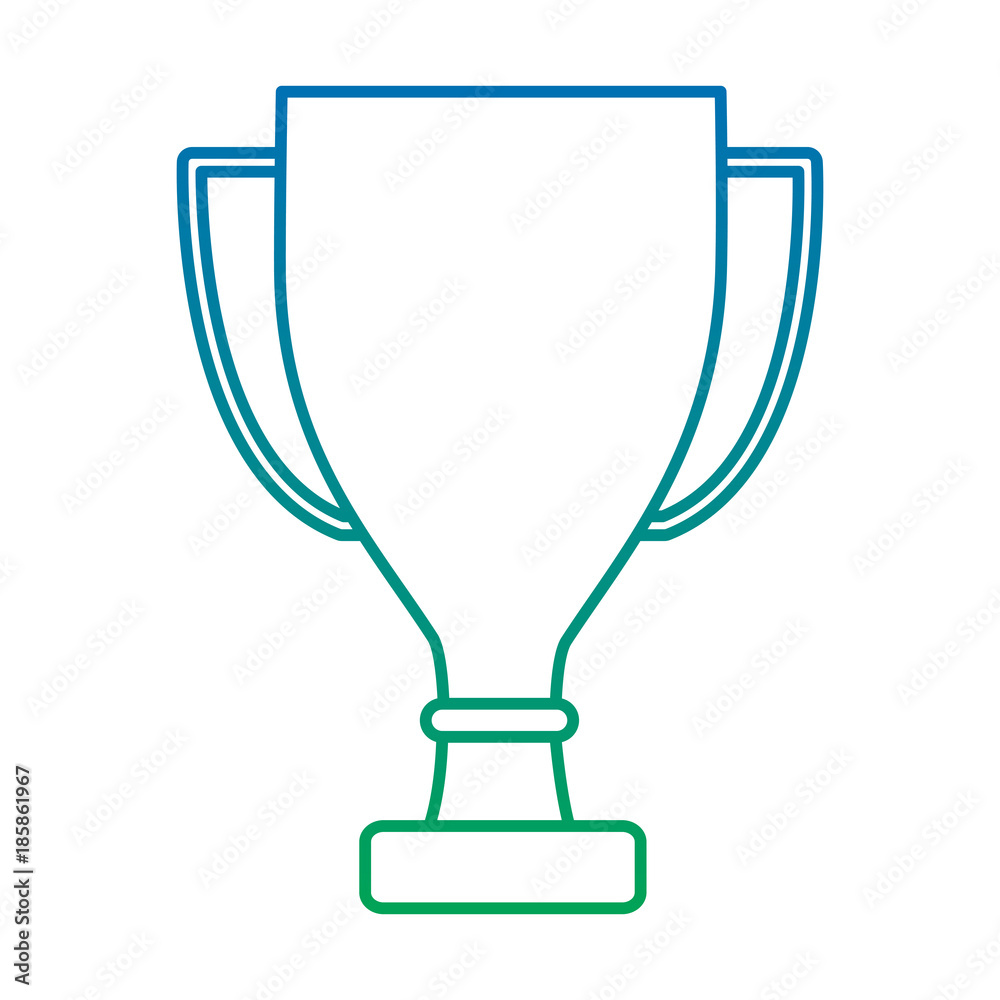 trophy award cup pedestal icon vector illustration