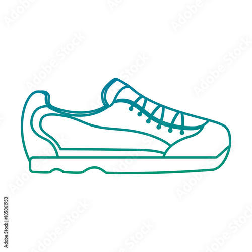 sport shoe fashion accessory icon vector illustration