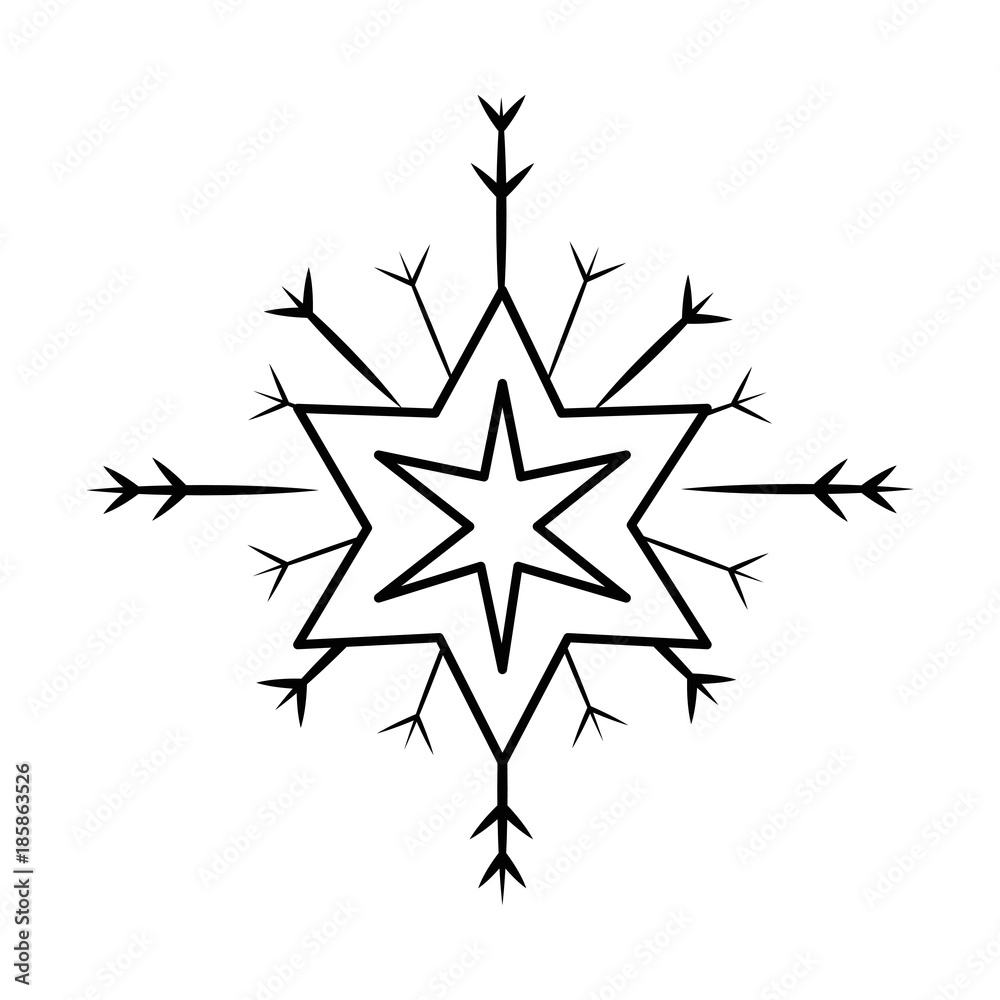 Fototapeta premium cute snowflake isolated icon