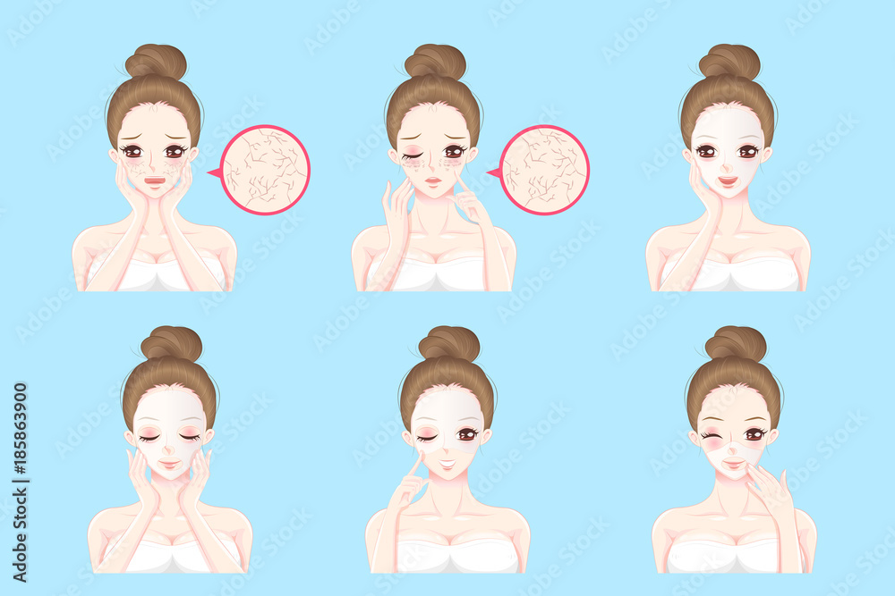 woman with skincare problem