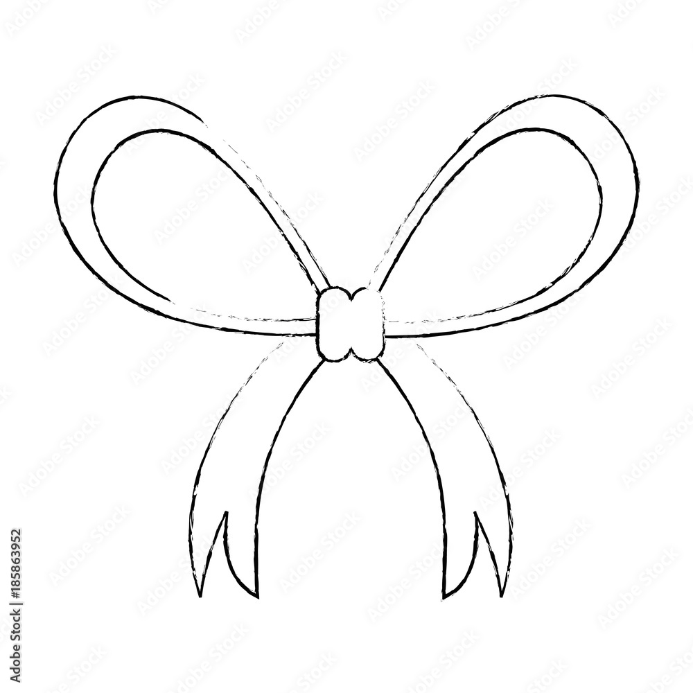 Naklejka premium bowntie ribbon isolated icon
