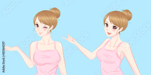woman show something to you