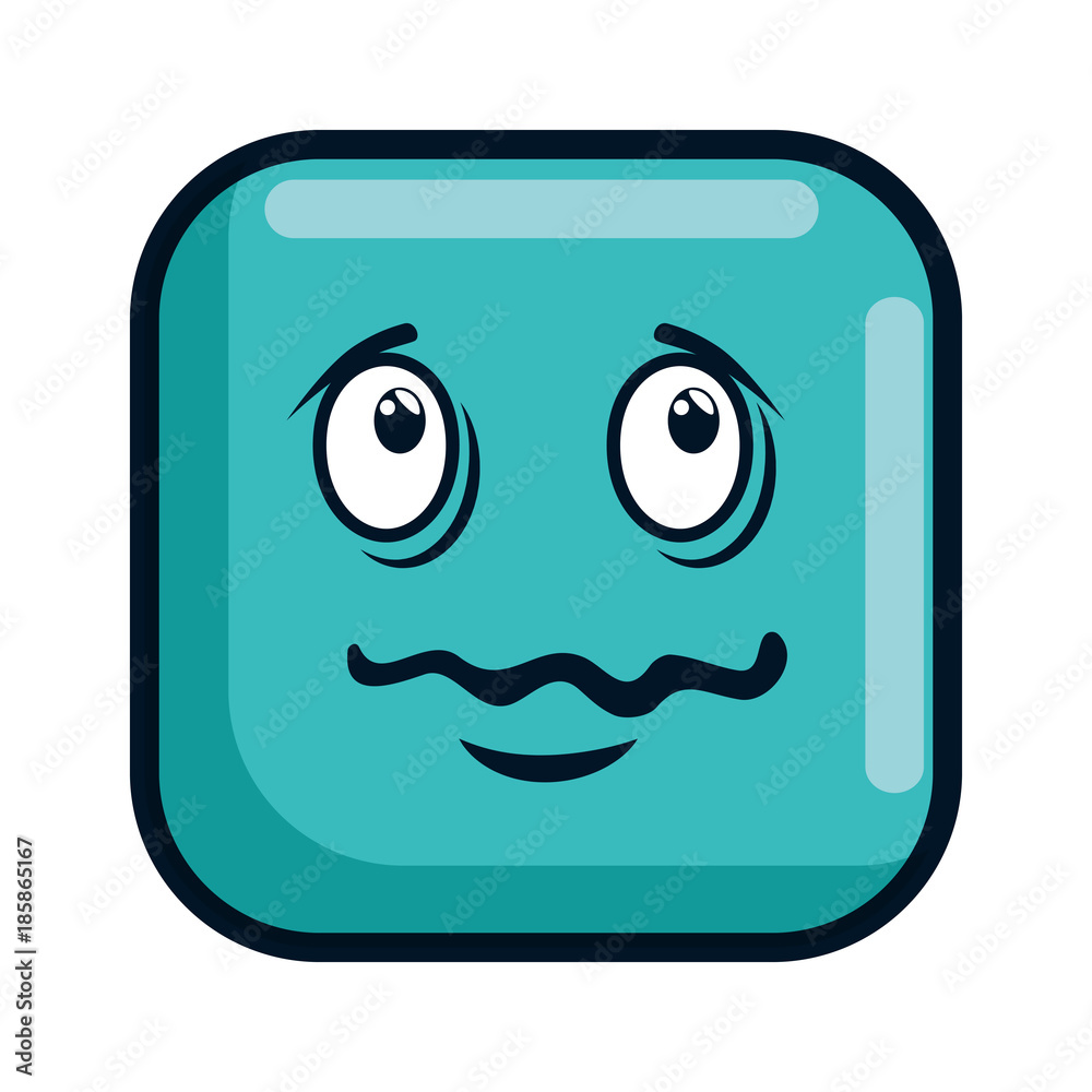 sick face emoji character vector illustration design