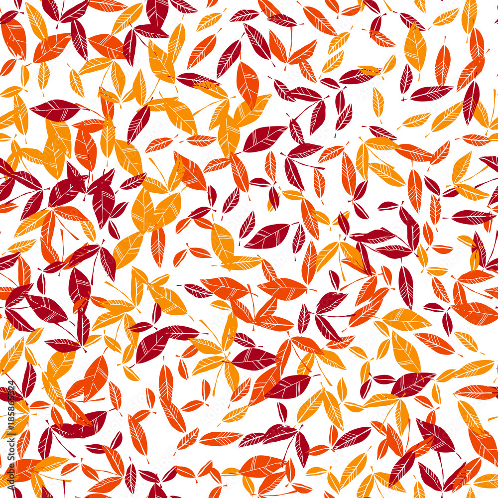 Leaves, leaf fall. Seamless floral pattern. Vector Leaves, leaf fall. Seamless floral pattern. Vector