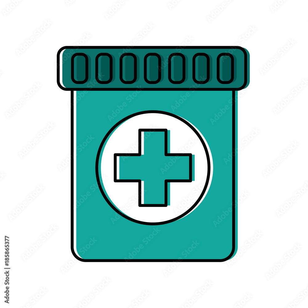 medical bottle capsule healthcare pharmacy vector illustration medical bottle capsule healthcare pharmacy vector illustration