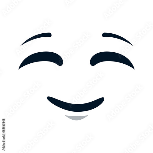 happy emoji square character vector illustration design