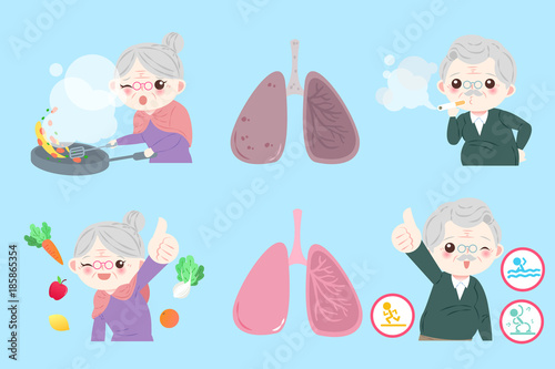 old people with lung health