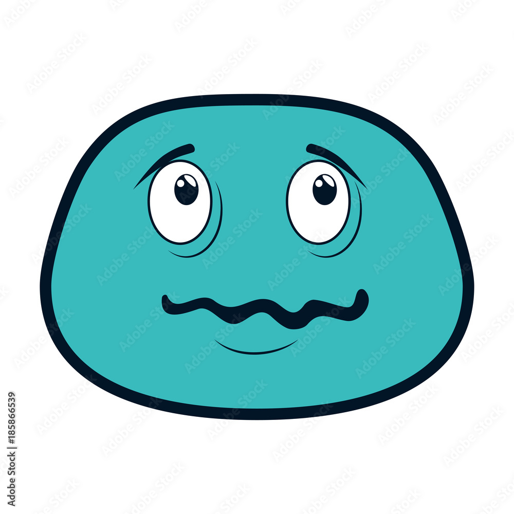 Fototapeta premium sick face emoji character vector illustration design