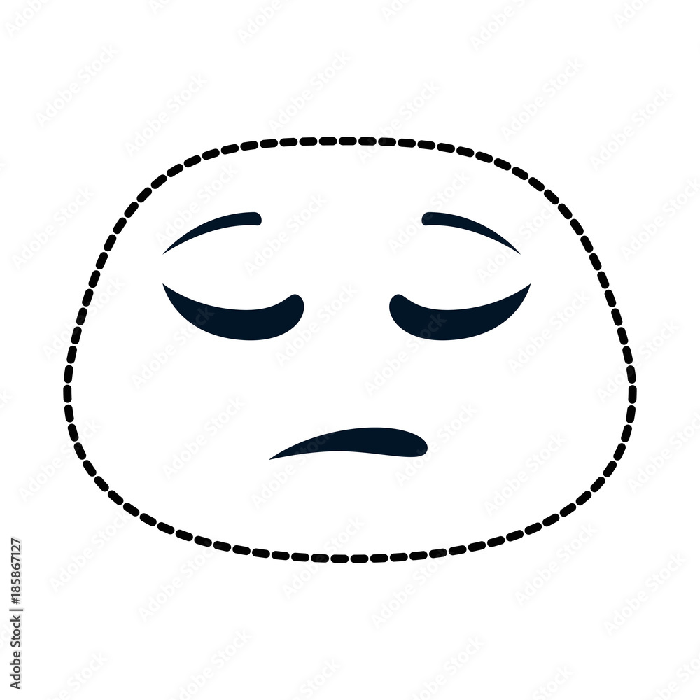 sad face emoji character vector illustration design