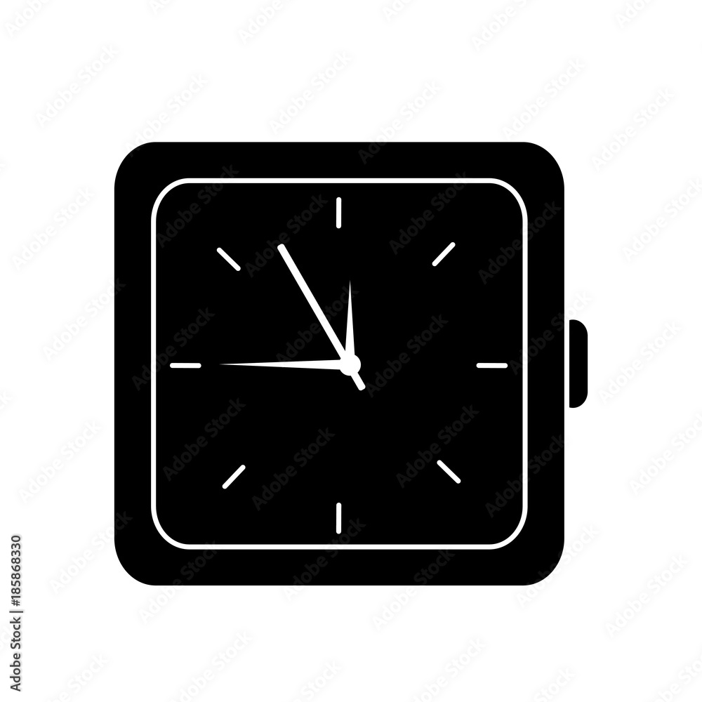 clock time hour accessory object icon vector illustration clock time hour accessory object icon vector illustration