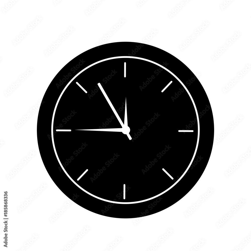 clock time hour accessory object icon vector illustration clock time hour accessory object icon vector illustration