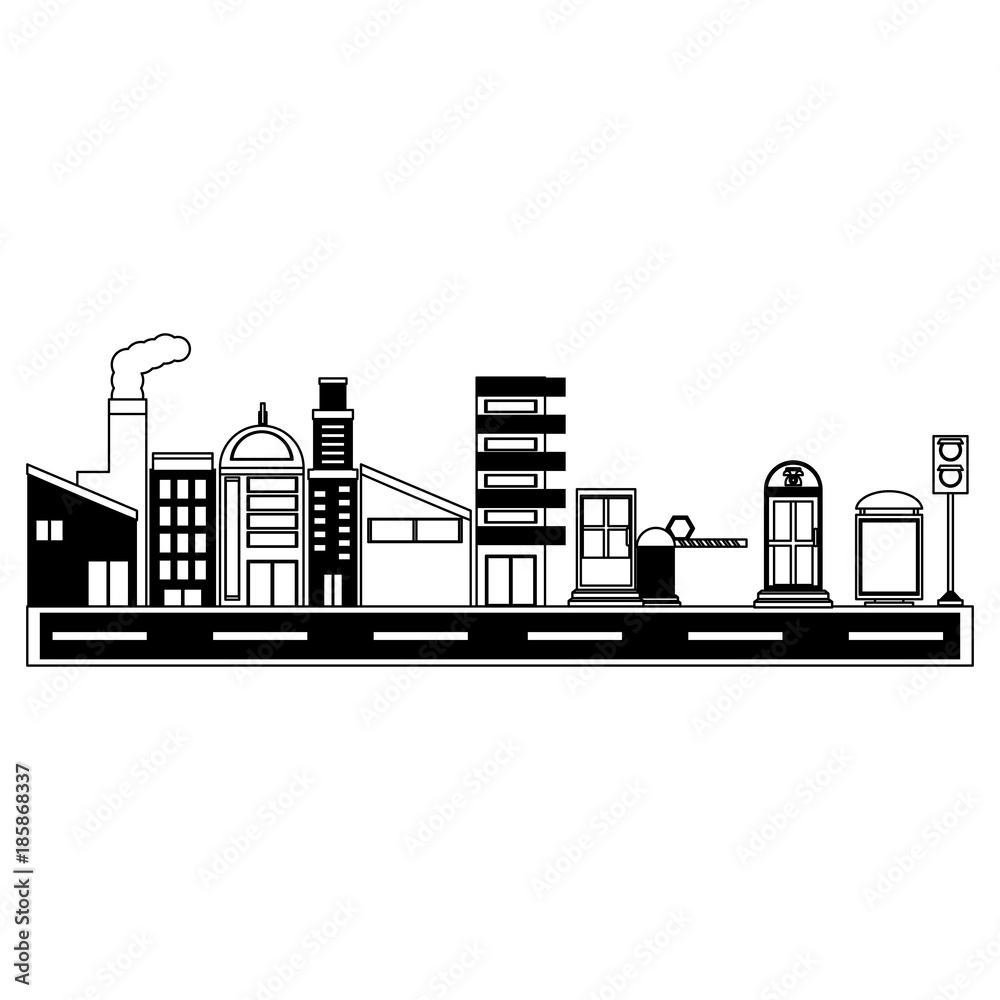 Obraz premium city buildings design