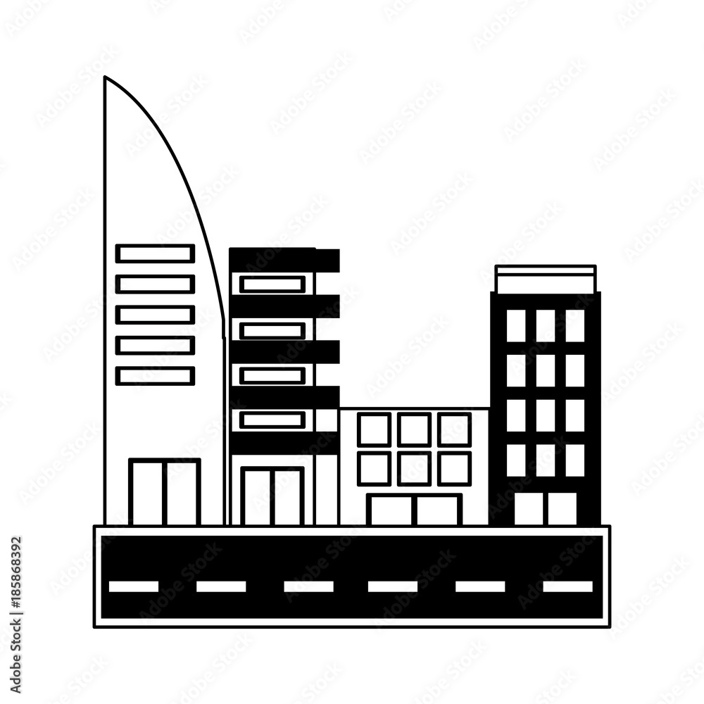 Obraz premium city buildings design