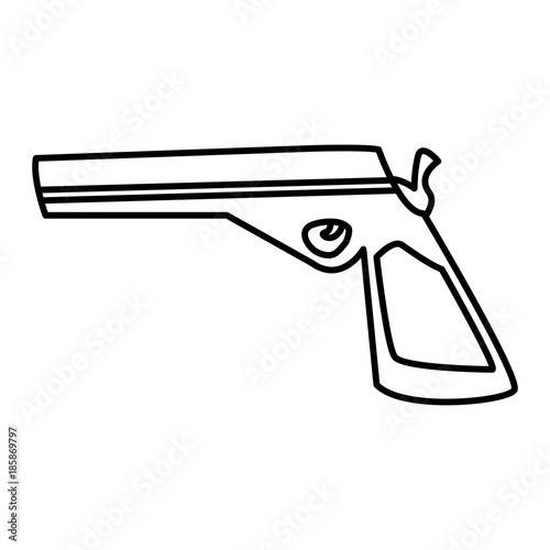 Handgun weapon isolated icon vector illustrationgraphic design