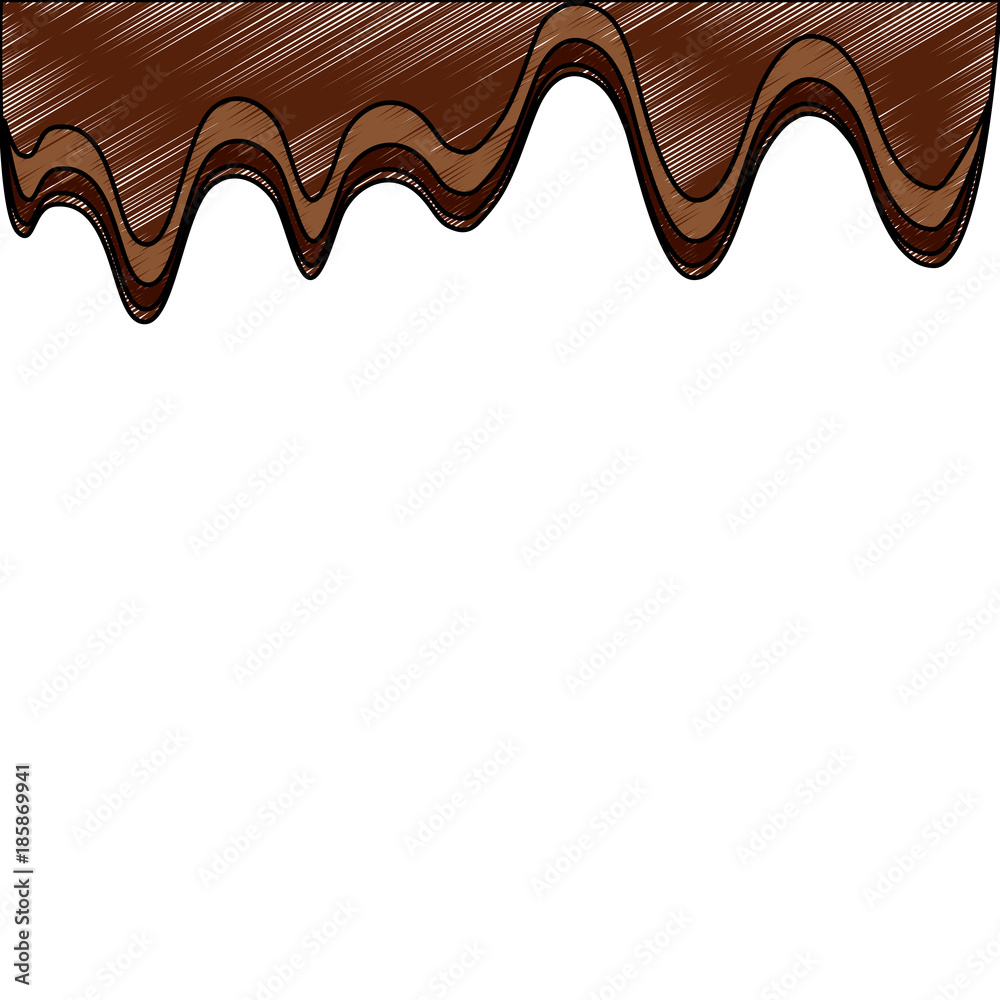 melted chocolate sugar cocoa image vector illustration