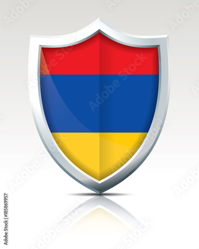 Shield with Flag of Armenia