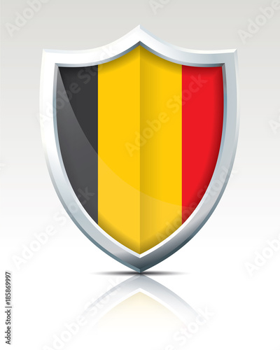 Free Download Shield with Flag of Belgium - GFXLoad