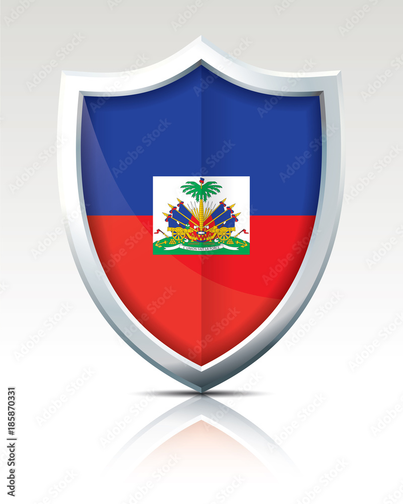 Shield with Flag of Haiti Shield with Flag of Haiti