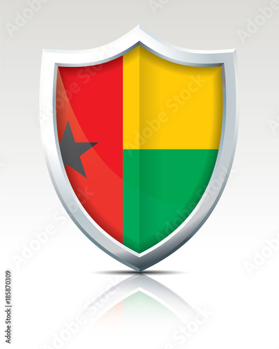 Shield with Flag of Guinea-Bissau