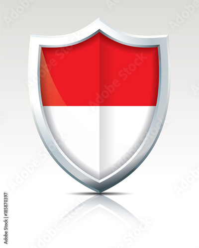 Free Download Shield with Flag of Indonesia - GFXLoad