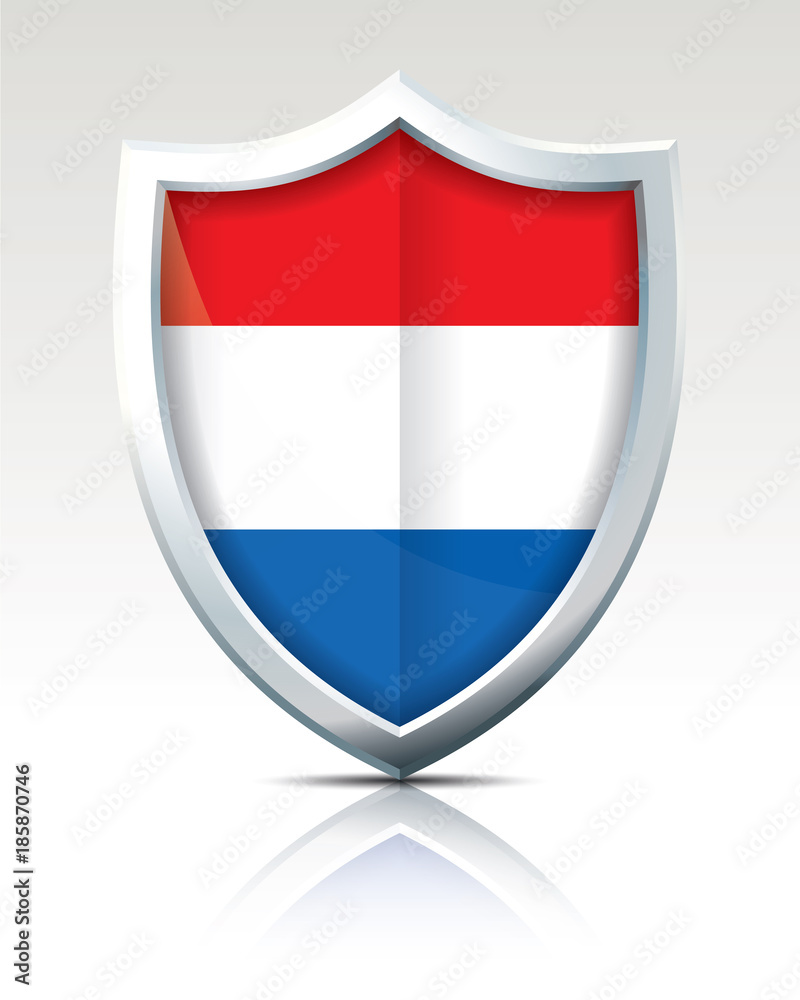 Shield with Flag of Netherlands Shield with Flag of Netherlands