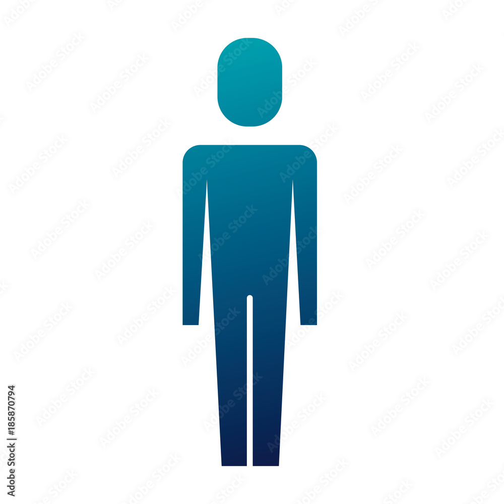 businessman standing male character blue image vector illustration blue image businessman standing male character blue image vector illustration blue image