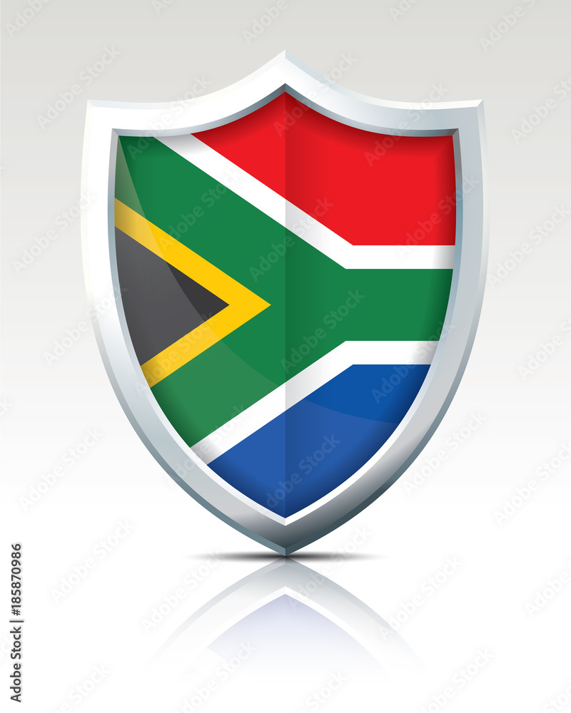 Shield with Flag of South Africa Shield with Flag of South Africa