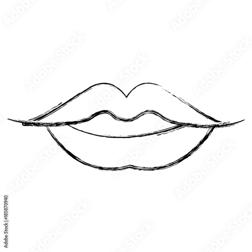 Sexy lips cartoon icon vector illustrationgraphic design