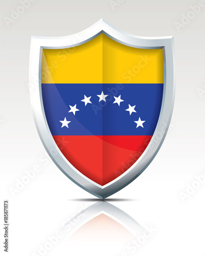 Free Download Shield with Flag of Venezuela - GFXLoad