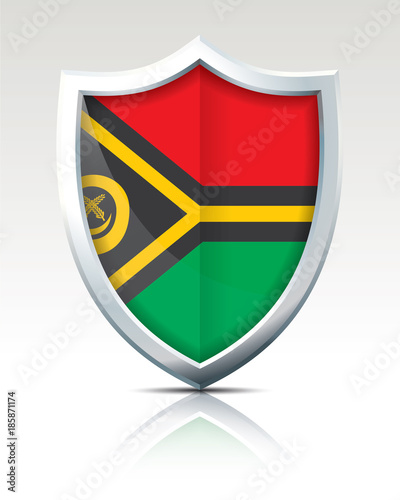 Free Download Shield with Flag of Vanuatu - GFXLoad