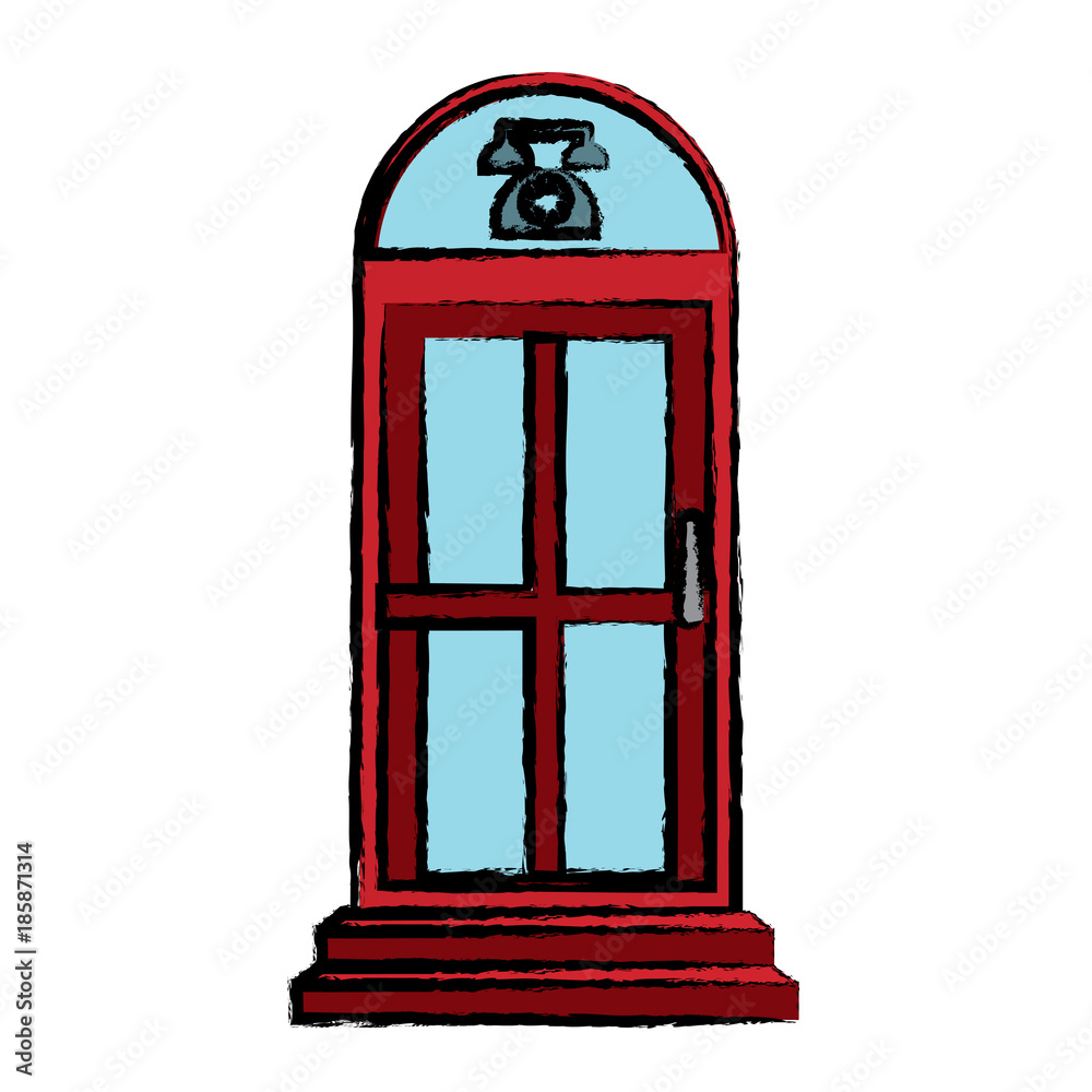 Obraz premium telephone box icon image
