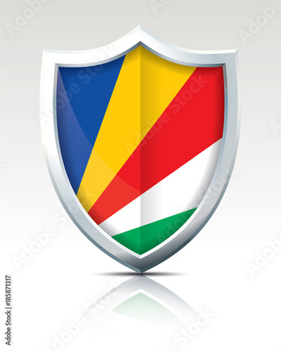 Free Download Shield with Flag of Seychelles - GFXLoad