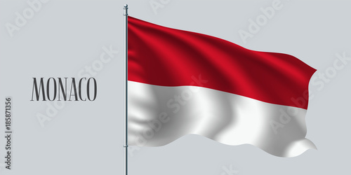 Monaco waving flag on flagpole vector illustration Free Download Monaco waving flag on flagpole vector illustration - GFXLoad