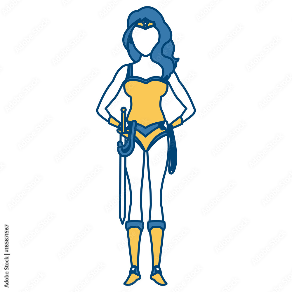 Beautiful woman medieval warrior icon vector illustrationgraphic design Beautiful woman medieval warrior icon vector illustrationgraphic design