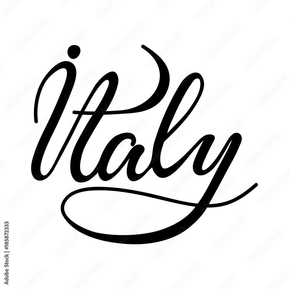 Fototapeta premium Lettering Italy. Vector illustration.