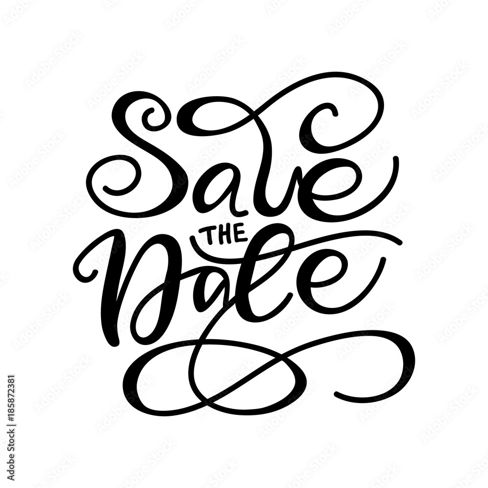 Lettering Save the date. Vector illustration. Lettering Save the date. Vector illustration.